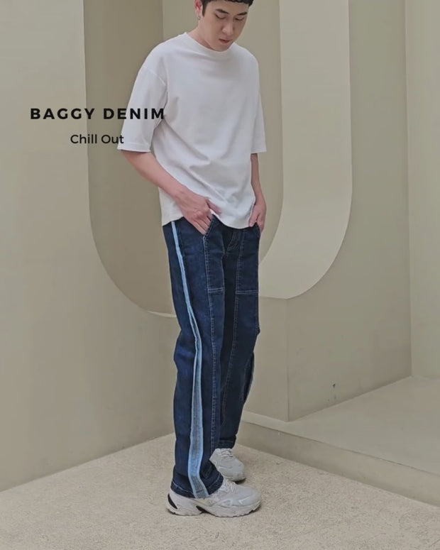 Buy Off Duty Aesthetic High Waisted Wide Fit Baggy Jeans online